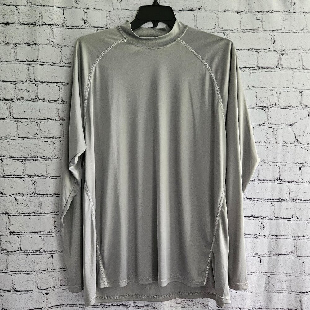 G-MAC Apparel Size XXL 2XL Gray Long Sleeve Golf Shirt